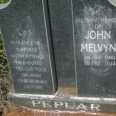 PEPLAR John Melvyn 1944-2014