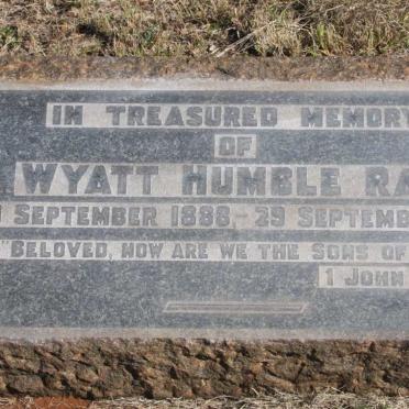 RAW Wyatt Humble 1888-1951