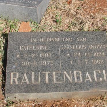RAUTENBACH Cornelius Anthony 1884-1966 &amp; Catherine 1889-1973