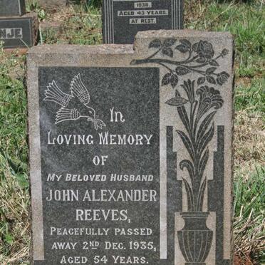 REEVES John Alexander -1935