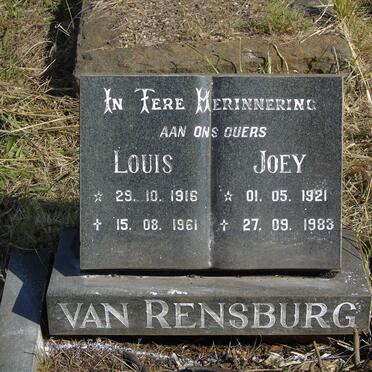 RENSBURG Louis, van 1916-1961 &amp; Joey 1921-1983