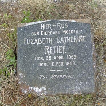 RETIEF Elizabeth Catherine 1859-1949