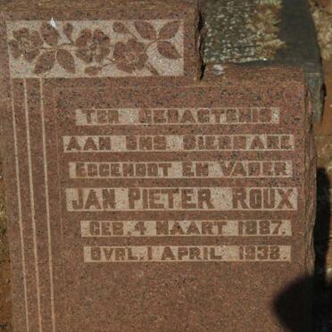 ROUX Jan Pieter 1887-1938