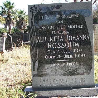 ROSSOUW Albertha Johanna 1907-1990