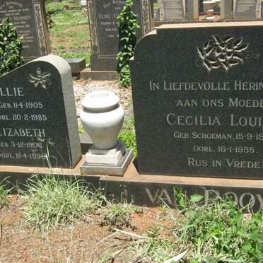 ROOYEN Cecilia Louisa, van nee SCHOEMAN 1873-1955 :: VAN ROOYEN Ellie 1905-1985 :: VAN ROOYEN Elizabeth 1906-1990 :: VAN ROOYEN Dirk Willem 1911-1995 :: VAN ROOYEN Frederika Coenderatina 1912-1993_1 