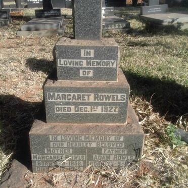 ROWELS Adam 18??-195? &amp; Margaret 1858-1929 :: ROWELS Margaret -1927