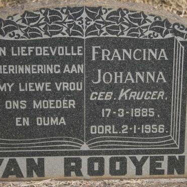 ROOYEN Francina Johanna, van nee KRUGER 1885-1956