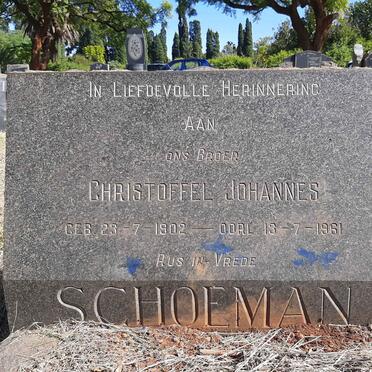 SCHOEMAN Christoffel Johannes 1902-1961