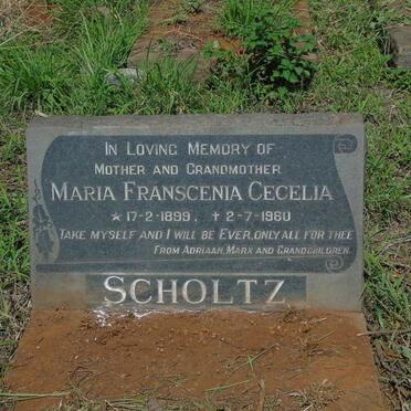 SCHOLTZ Maria Franscenia Cecelia 1899-1960