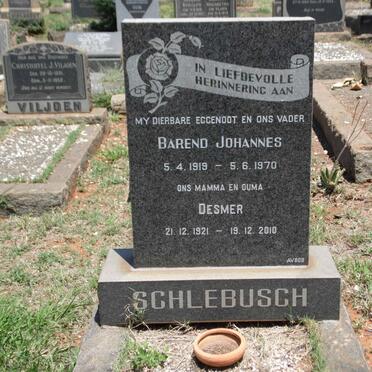 SCHLEBUSCH Barend Johannes 1919-1970 &amp; Desmer 1921-2010