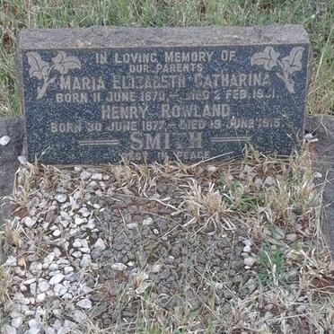 SMITH Henry Rowland 1877-1915 &amp; Maria Elizabeth Catharina 1870-19?1