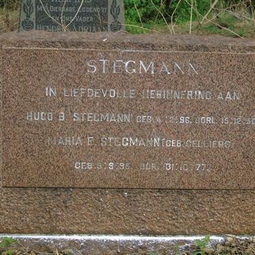 STEGMANN Hugo B. 1896-1950 & Maria E. CELLIERS 1895-1977