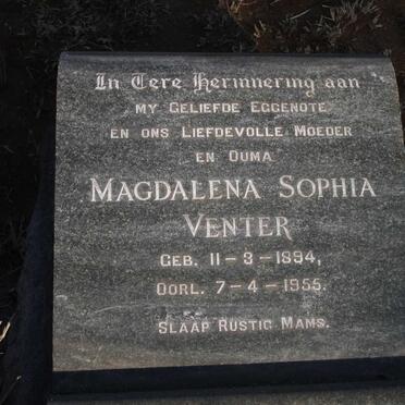 VENTER Magdalena Sophia 1894-1955