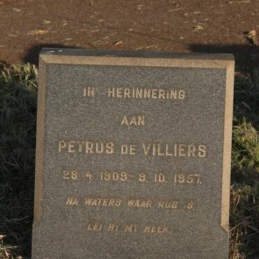 VILLIERS Petrus, de 1909-1957
