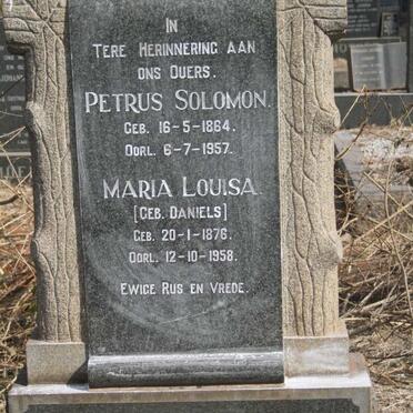 WILLERS Petrus Solomon 1864-1957 & Maria Louisa DANIELS 1876-1958