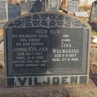 WOLMARANS Tina 1897-1988 :: VILJOEN Jannie A. 1917-1955
