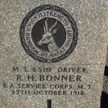 BONNER R. H. -1918
