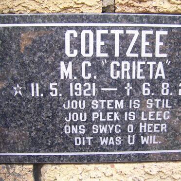 COETZEE M.C. 1921-2009