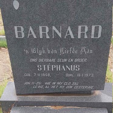 BARNARD Stephanus 1958-1973