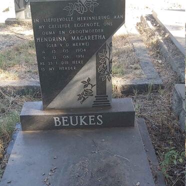 BEUKES Hendrina Magaretha nee V.D. MERWE 1904-1981