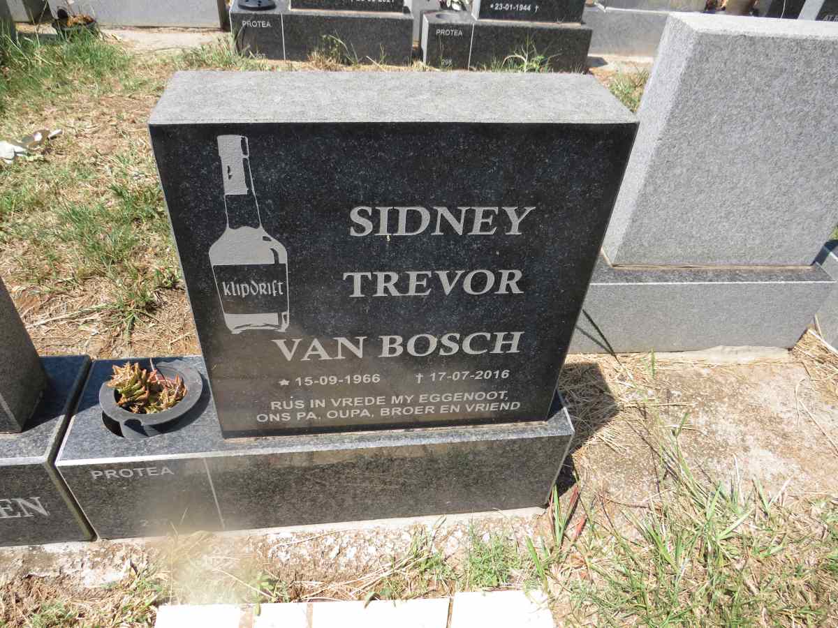 BOSCH Sidney Trevor, van 1966-2016