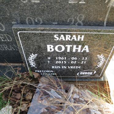 BOTHA Sarah 1961-2015