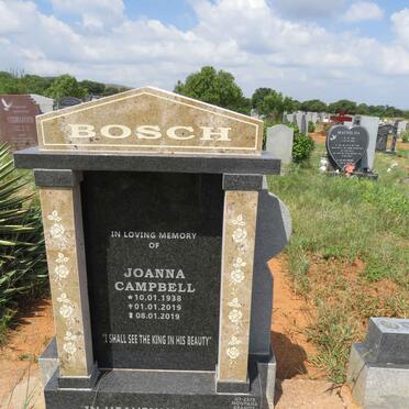 BOSCH Joanna Campbell 1938-2019