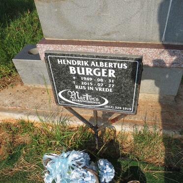 BURGER Hendrik Albertus 1949-2015
