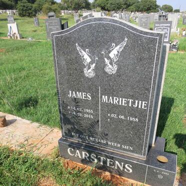 CARSTENS James 1955-2015 & Marietjie 1958-