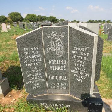 CRUZ Adelino Benade, da 1977-2016