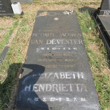 DEVENTER Petrus Jacobus, van 1923-1983 & Elizabeth Hendrietta 1927-1984
