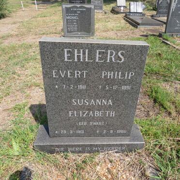 EHLERS Evert Philip 1911-1991 & Susanna Elizabeth SWART 1913-1985