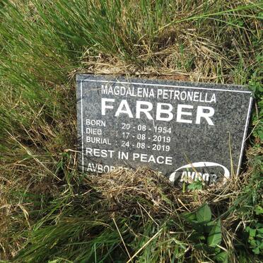 FARBER Magdalena Petronella 1954-2019