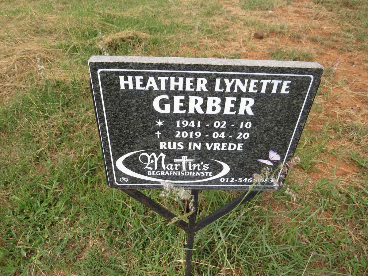 GERBER Heather Lynette 1941-2019