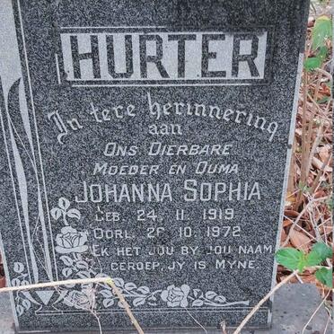 HURTER Johanna Sophia 1919-1972