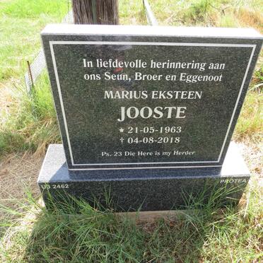 JOOSTE Marius Eksteen 1963-2018