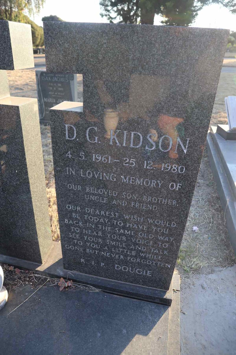 KIDSON D.G. 1961-1980