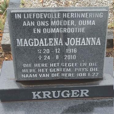 KRUGER Magdalena Johanna 1916-2010