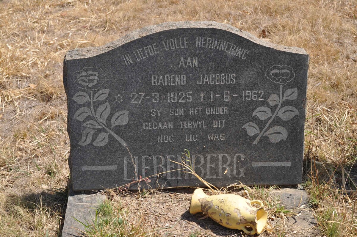 LIEBENBERG Barend Jacobus 1925-1962