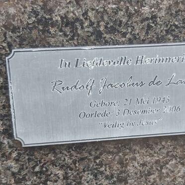 LANGE Coert Frederik, de 1906-1971 & Susara Aletta 1923-1997 :: DE LANGE Barend Jacobus 1941-2017 :: DE LANGE Rudolf Jacobus 1943-2006 _3