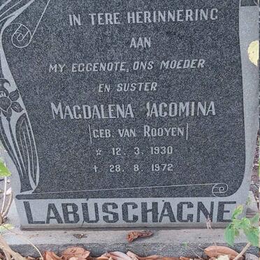 LABUSCHAGNE Magdalena Jacomina nee VAN ROOYEN 1930-1972