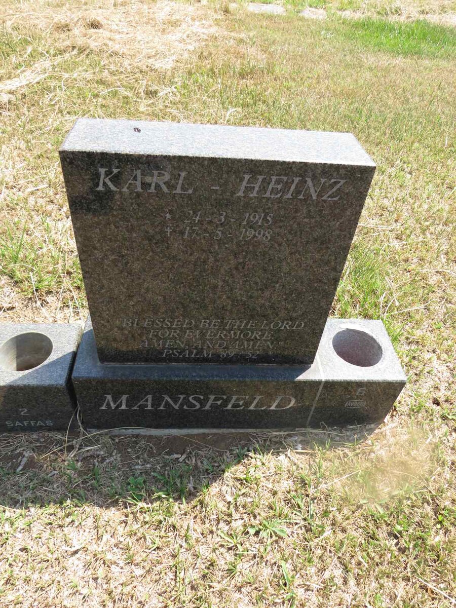 MANSFELD Karel-Heinz 1915-1998