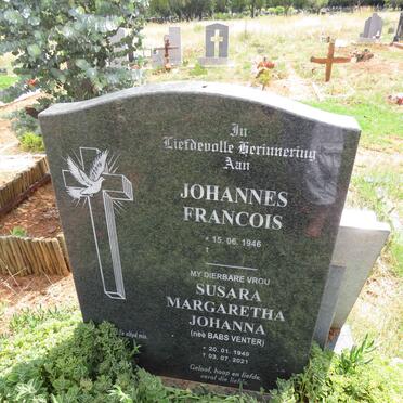 MICHAU Johannes Francois 1946- & Susara Margaretha Johanna VENTER 1949-2021
