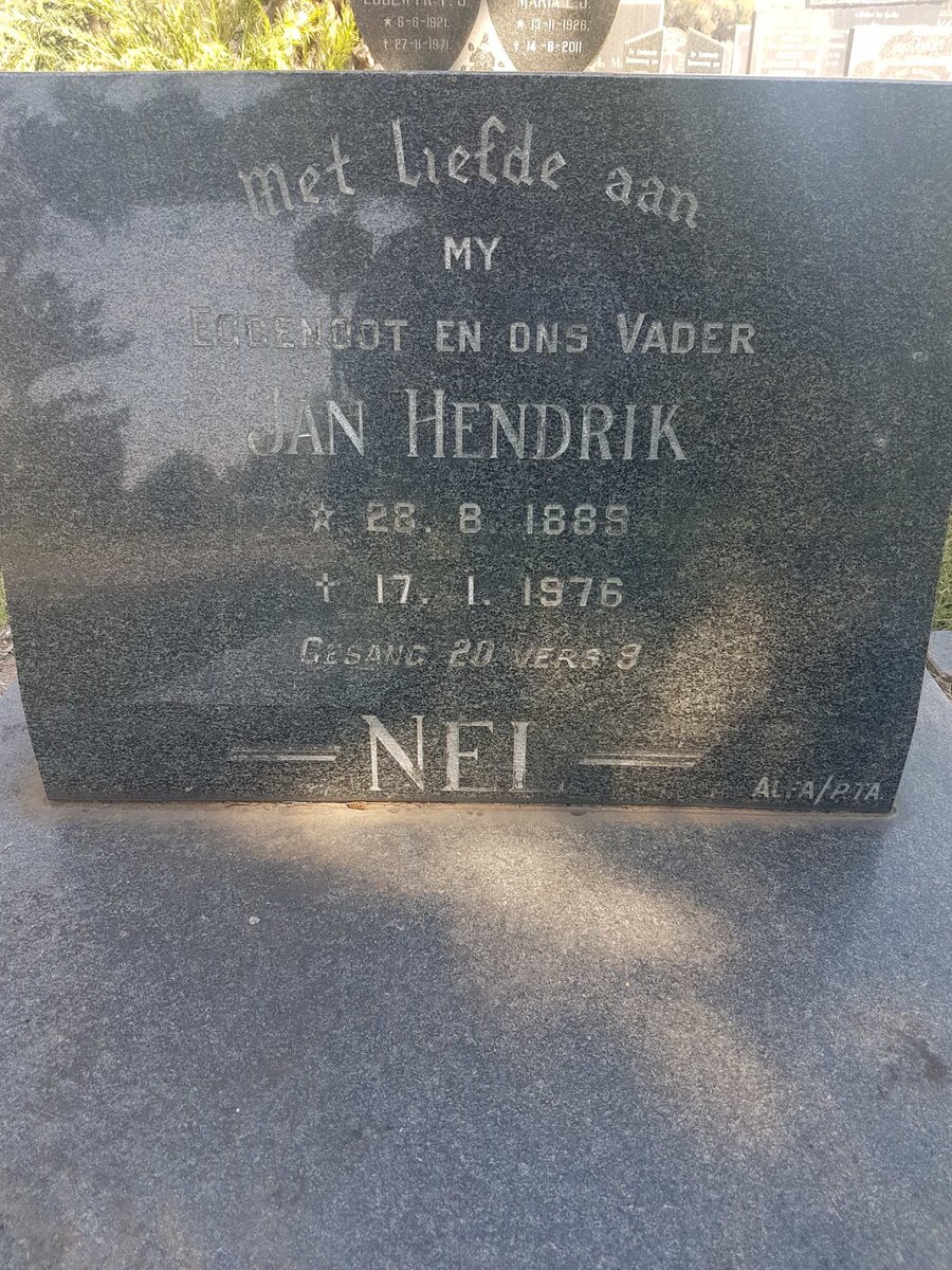 NEL Jan Hendrik 1889-1976