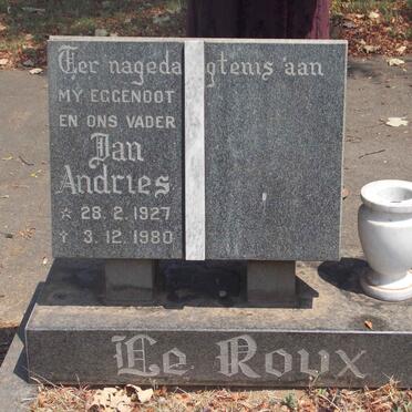 ROUX Jan Andries, le 1927-1980