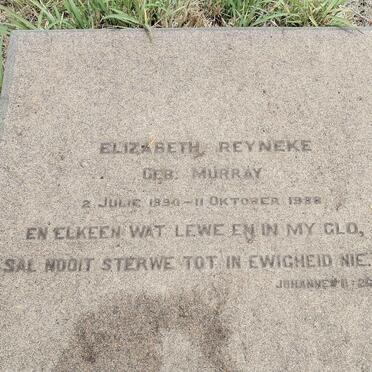 REYNEKE Elizabeth nee MURRAY 1890-1988