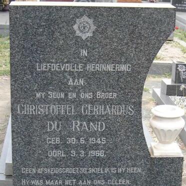 RAND Christoffel Gerhardus, du 1945-1968