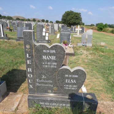 ROUX Manie, le 1949-2015 & Elsa 1957-2017