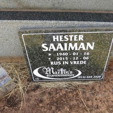 SAAIMAN Hester 1940-2015