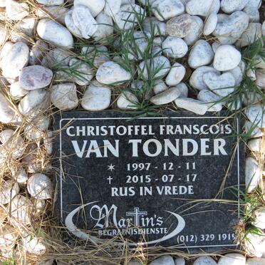 TONDER Christoffel Franscois, van 1997-2015
